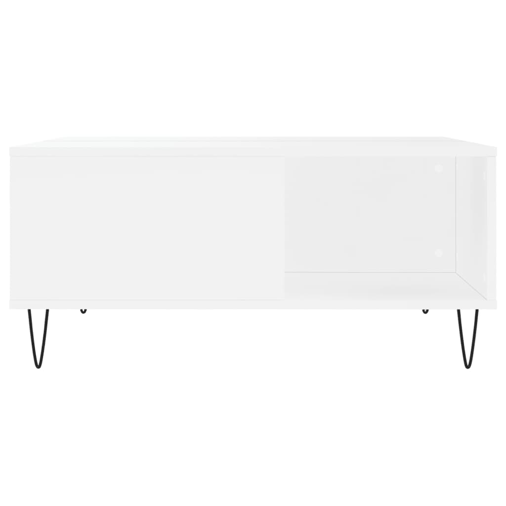 Tavolino da Salotto Bianco 80x80x36,5 cm in Legno Multistrato