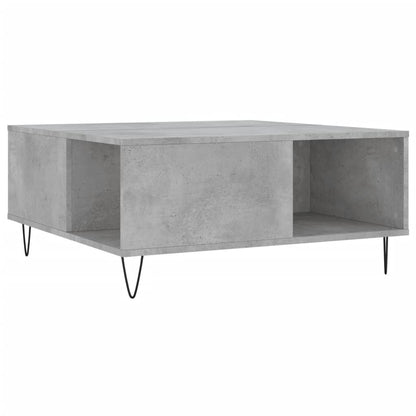 Tavolino Salotto Grigio Cemento 80x80x36,5 cm Legno Multistrato | homemem39