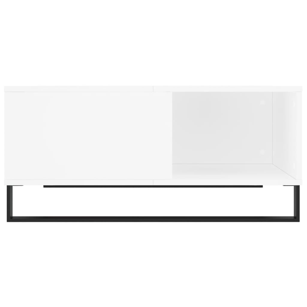 Tavolino da Salotto Bianco 80x80x36,5 cm in Legno Multistrato | homemem39