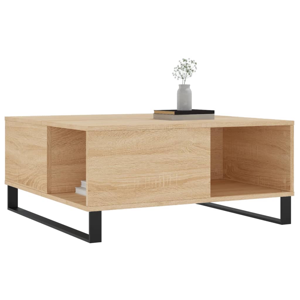 Tavolino Salotto Rovere Sonoma 80x80x36,5 cm Legno Multistrato | homemem39