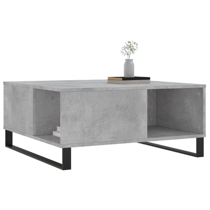 Tavolino Salotto Grigio Cemento 80x80x36,5 cm Legno Multistrato | homemem39