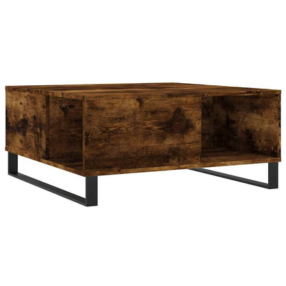 Tavolino da Salotto Rovere Fumo 80x80x36,5 cm Legno Multistrato | homemem39