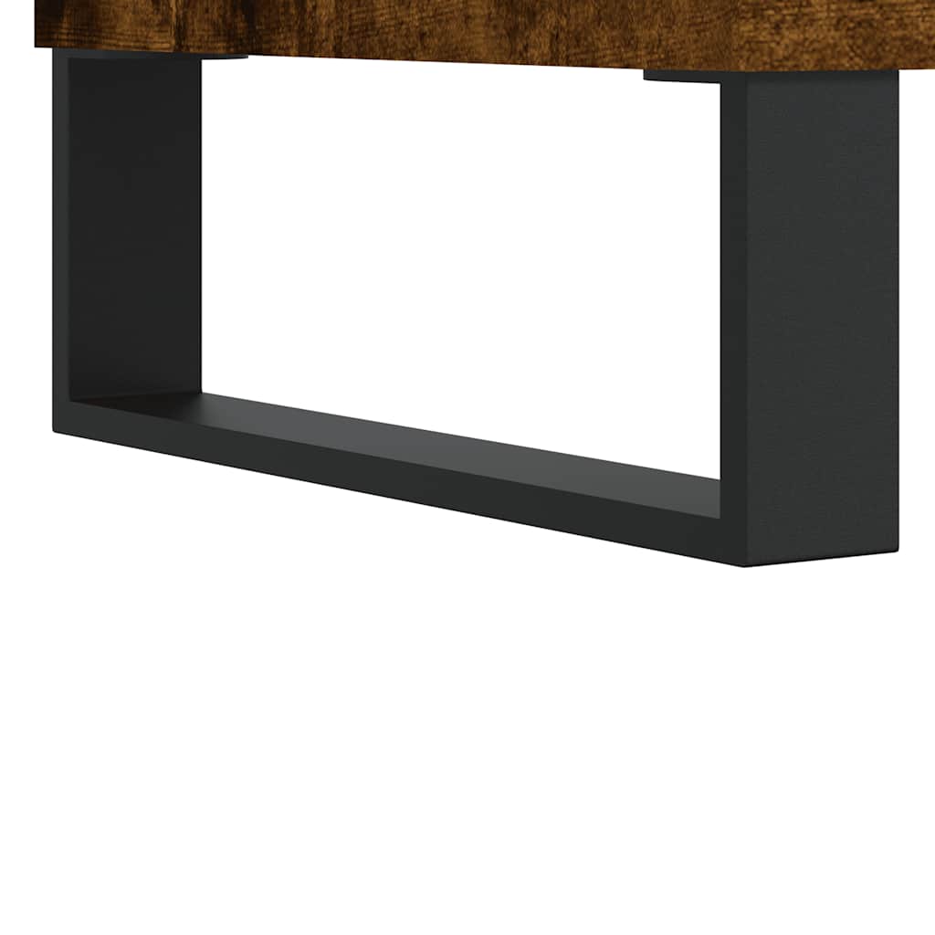 Tavolino da Salotto Rovere Fumo 80x80x36,5 cm Legno Multistrato | homemem39