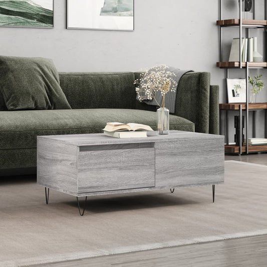 Tavolino Salotto Grigio Sonoma 90x50x36,5 cm Legno Multistrato | homemem39