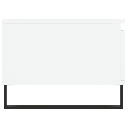 Tavolino da Salotto Bianco 90x50x36,5 cm in Legno Multistrato | homemem39