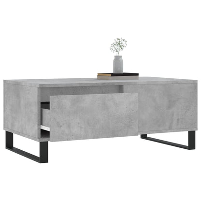 Tavolino Salotto Grigio Cemento 90x50x36,5 cm Legno Multistrato | homemem39