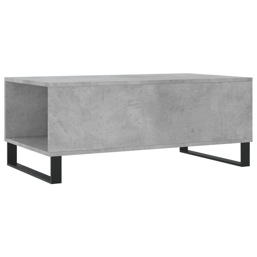 Tavolino Salotto Grigio Cemento 90x50x36,5 cm Legno Multistrato | homemem39
