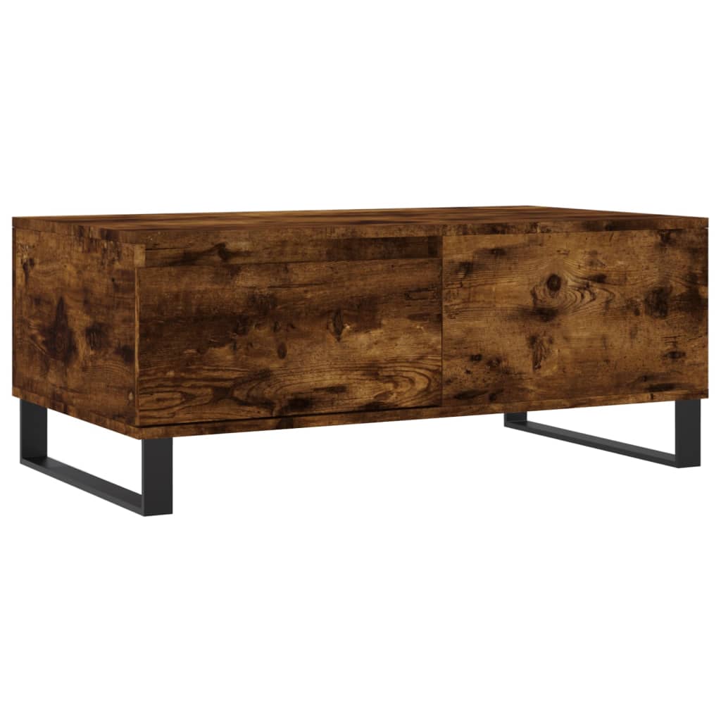 Tavolino da Salotto Rovere Fumo 90x50x36,5 cm Legno Multistrato | homemem39