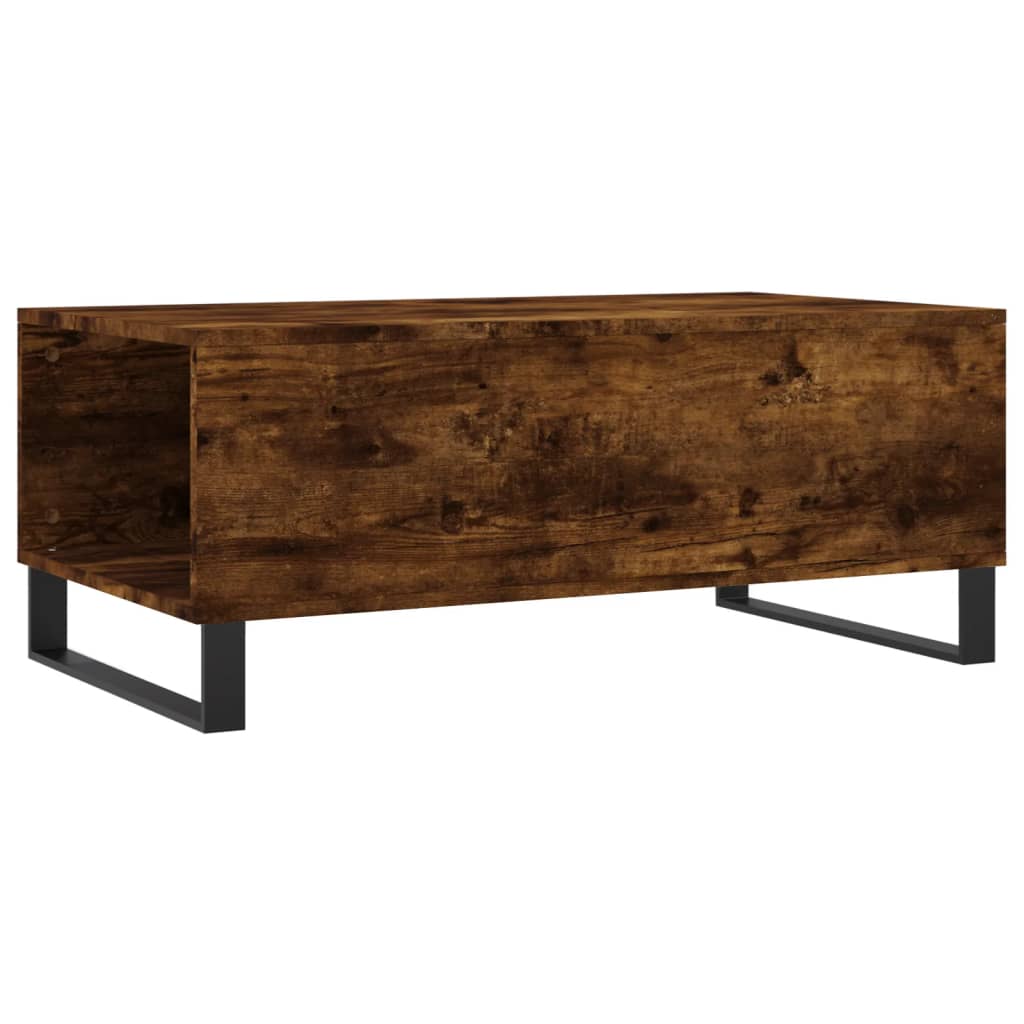 Tavolino da Salotto Rovere Fumo 90x50x36,5 cm Legno Multistrato | homemem39