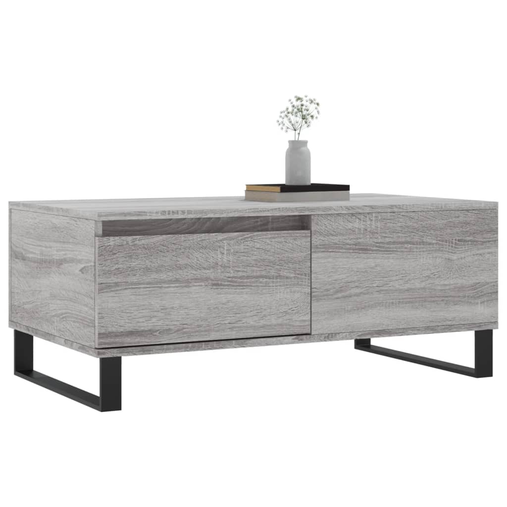 Tavolino Salotto Grigio Sonoma 90x50x36,5 cm Legno Multistrato