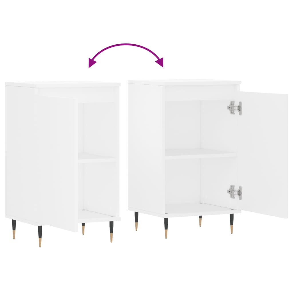 Credenza Bianca 40x35x70 cm in Legno Multistrato - homemem39