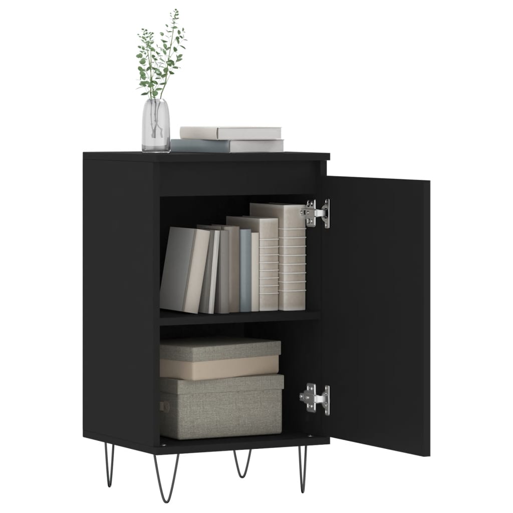Credenze 2 pz Nere 40x35x70 cm in Legno Multistrato | homemem39