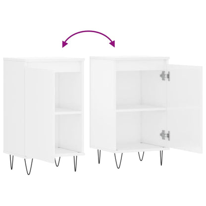 Credenze 2 pz Bianco Lucido 40x35x70 cm in Legno Multistrato | homemem39