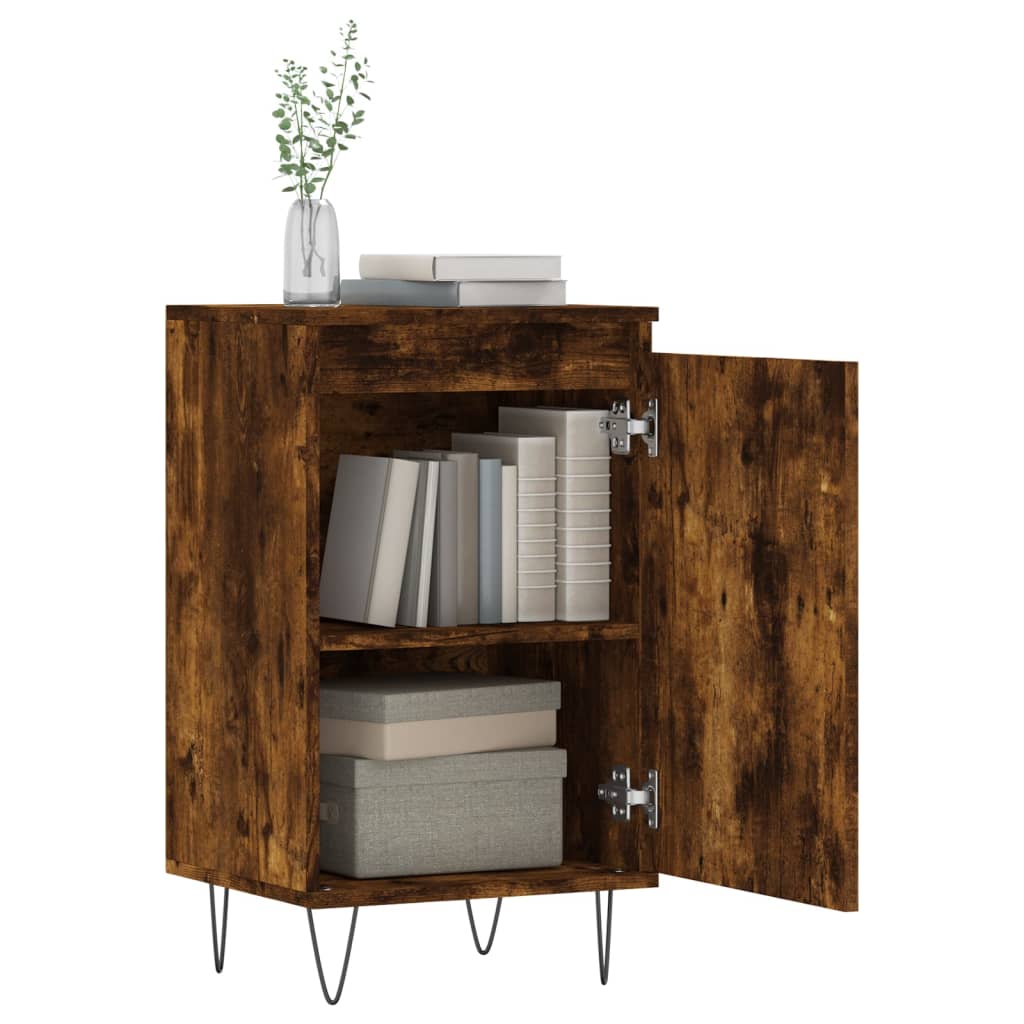 Credenza Rovere Fumo 40x35x70 cm in Legno Multistrato | homemem39