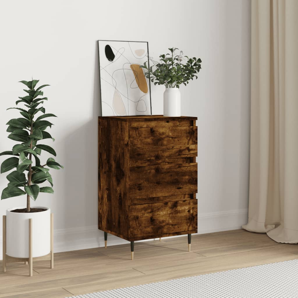 Credenza Rovere Fumo 40x35x70 cm in Legno Multistrato - homemem39