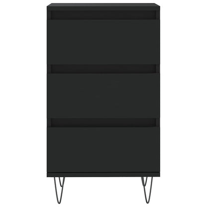 Credenza Nera 40x35x70 cm in Legno Multistrato - homemem39