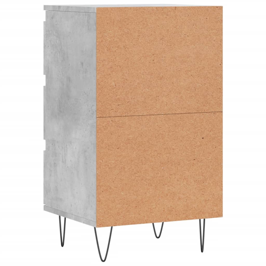 Credenza Grigio Cemento 40x35x70 cm in Legno Multistrato
