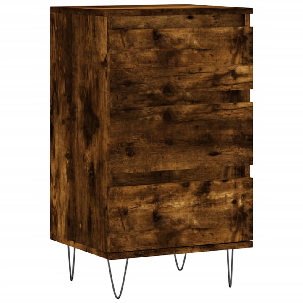 Credenza Rovere Fumo 40x35x70 cm in Legno Multistrato