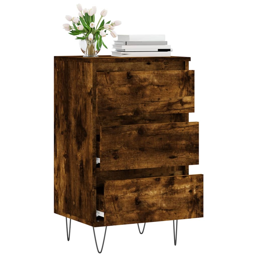 Credenza Rovere Fumo 40x35x70 cm in Legno Multistrato