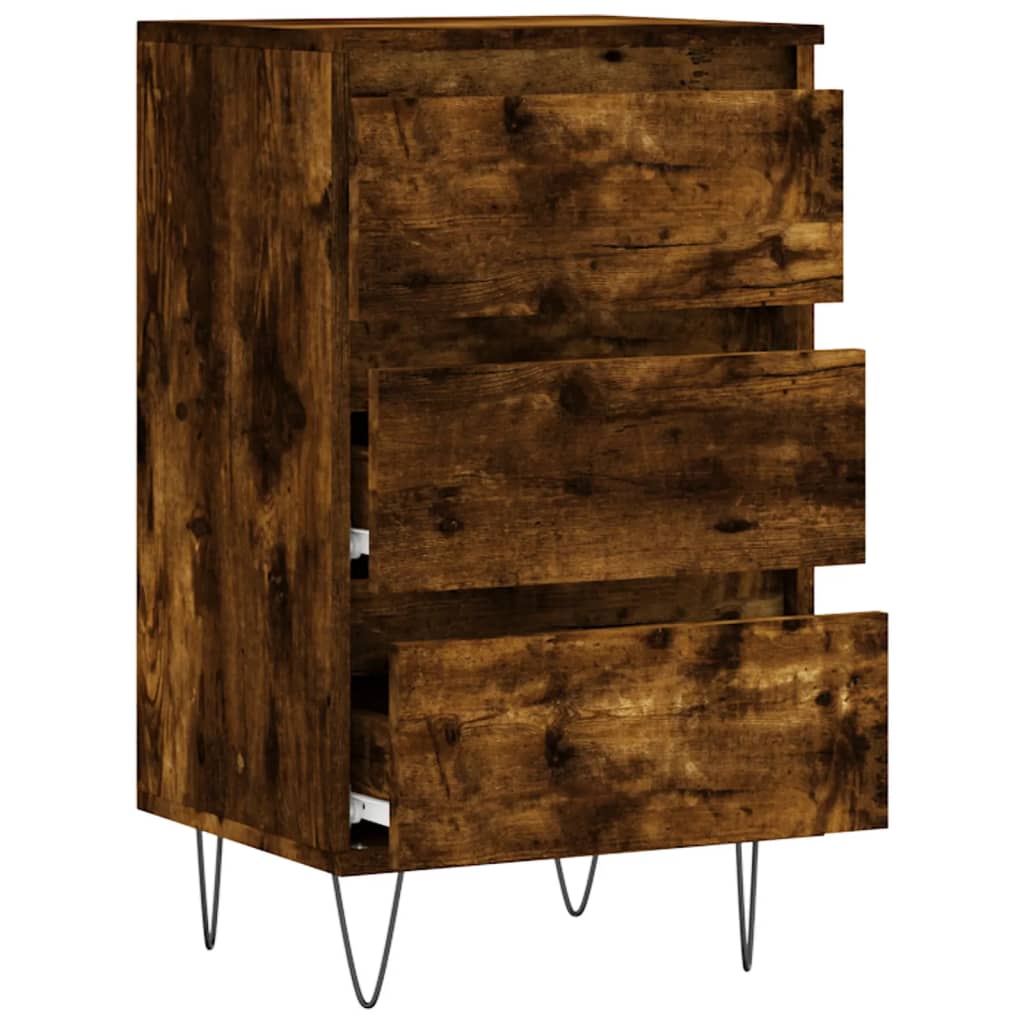 Credenza Rovere Fumo 40x35x70 cm in Legno Multistrato - homemem39