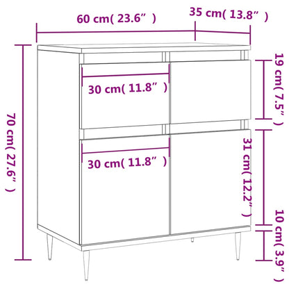 Credenza Rovere Sonoma 60x35x70 cm in Legno Multistrato | homemem39