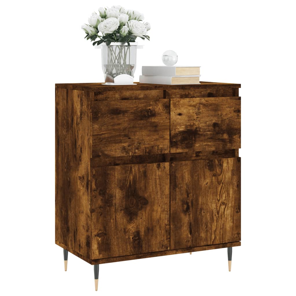 Credenza Rovere Fumo 60x35x70 cm in Legno Multistrato - homemem39