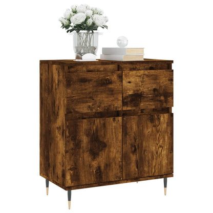 Credenza Rovere Fumo 60x35x70 cm in Legno Multistrato - homemem39