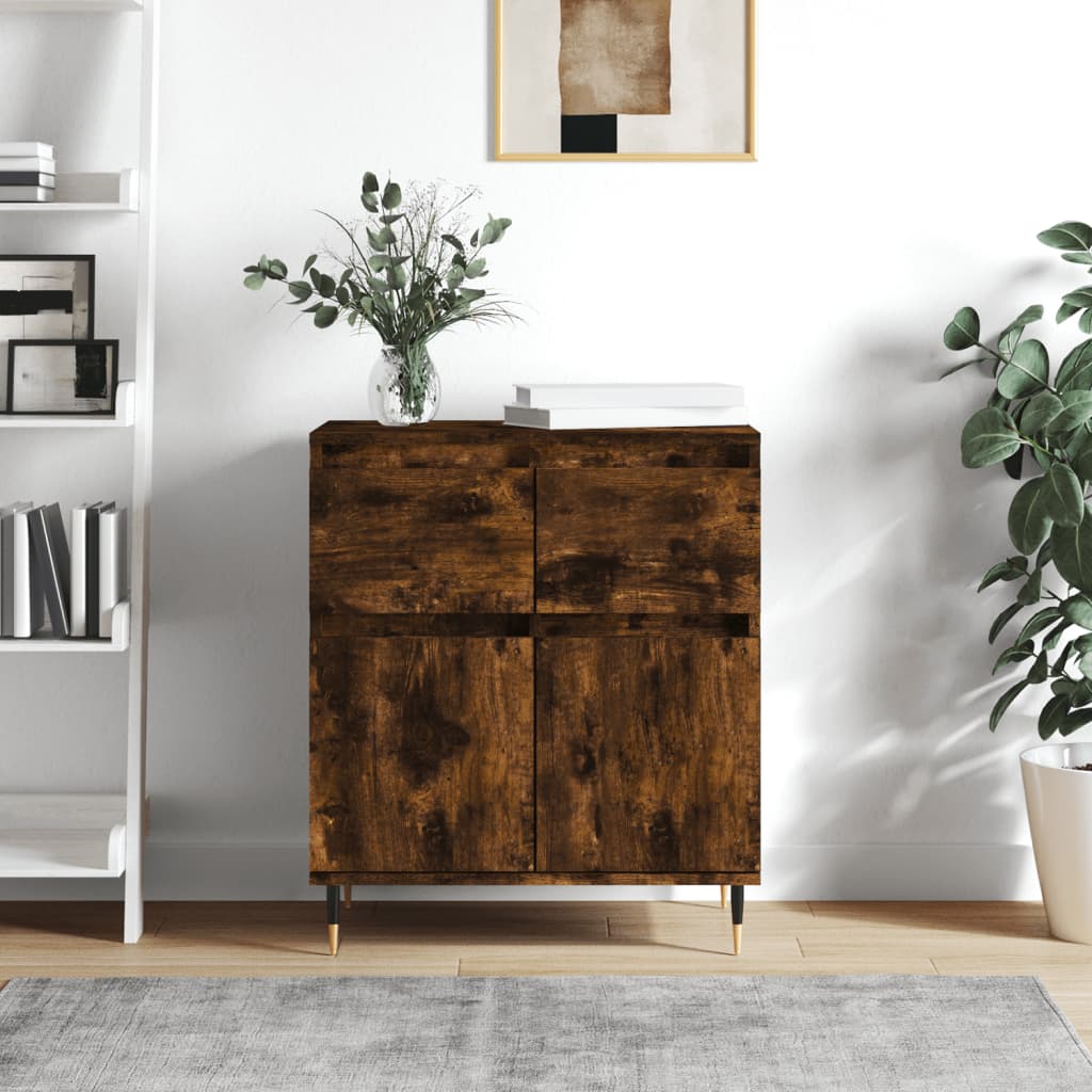 Credenza Rovere Fumo 60x35x70 cm in Legno Multistrato - homemem39