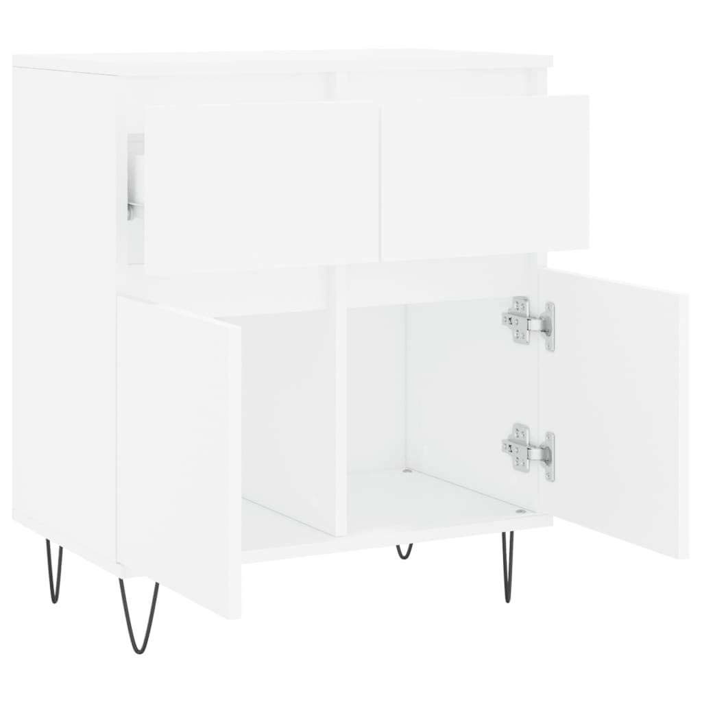 Credenza Bianca 60x35x70 cm in Legno Multistrato - homemem39