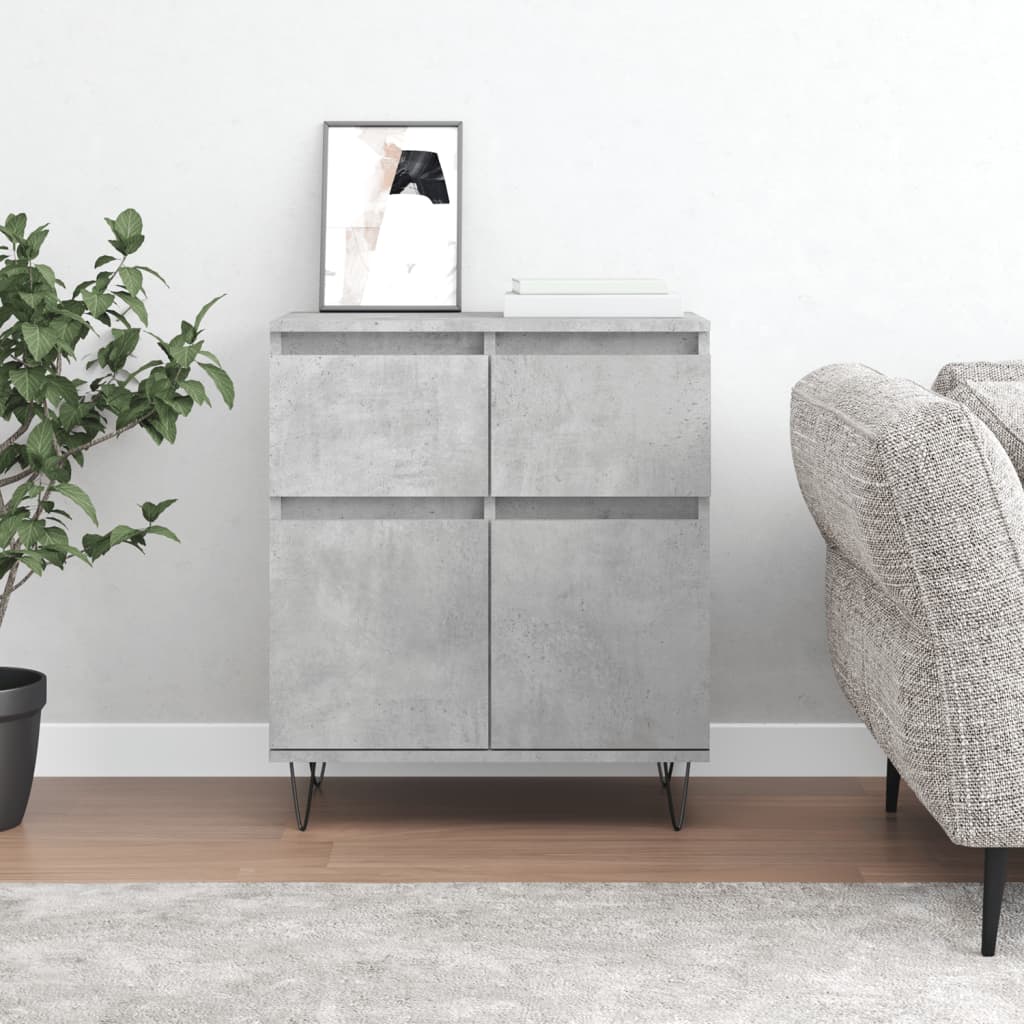 Credenza Grigio Cemento 60x35x70 cm in Legno Multistrato - homemem39