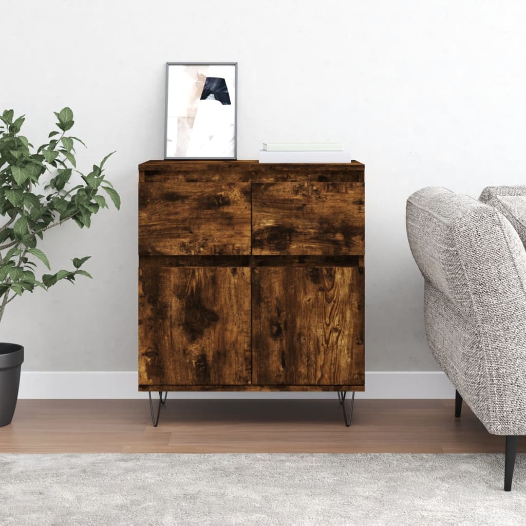 Credenza Rovere Fumo 60x35x70 cm in Legno Multistrato - homemem39