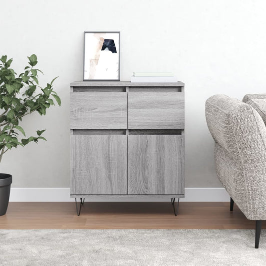 Credenza Grigio Sonoma 60x35x70 cm in Legno Multistrato - homemem39