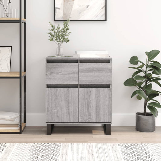 Credenza Grigio Sonoma 60x35x70 cm in Legno Multistrato - homemem39