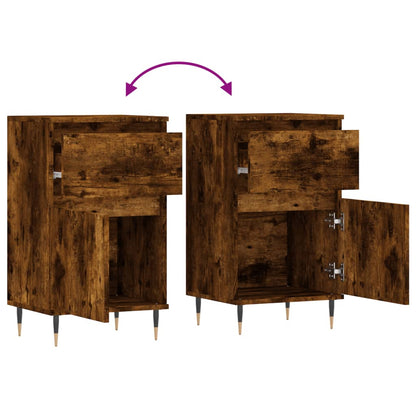 Credenza Rovere Fumo 40x35x70 cm in Legno Multistrato - homemem39