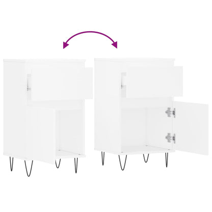 Credenza Bianca 40x35x70 cm in Legno Multistrato - homemem39