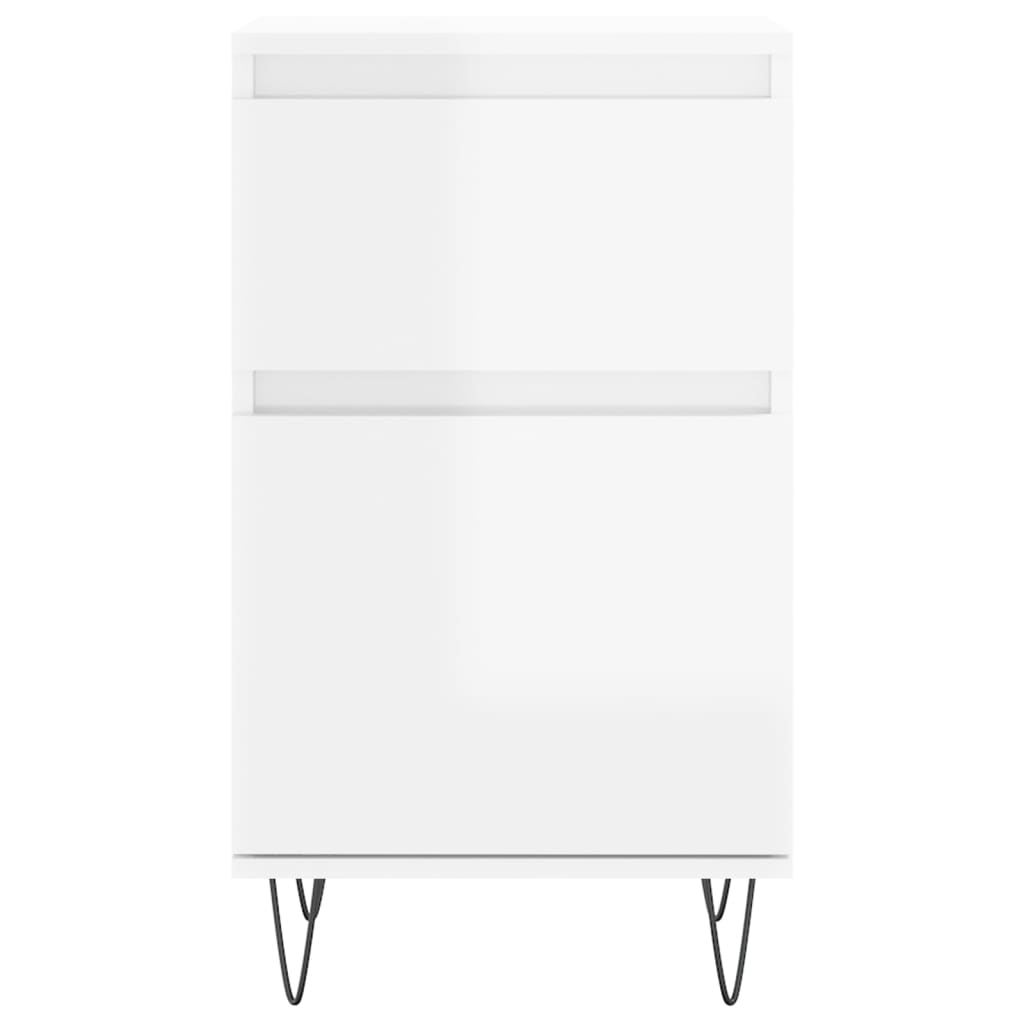 Credenze 2 pz Bianco Lucido 40x35x70 cm in Legno Multistrato - homemem39