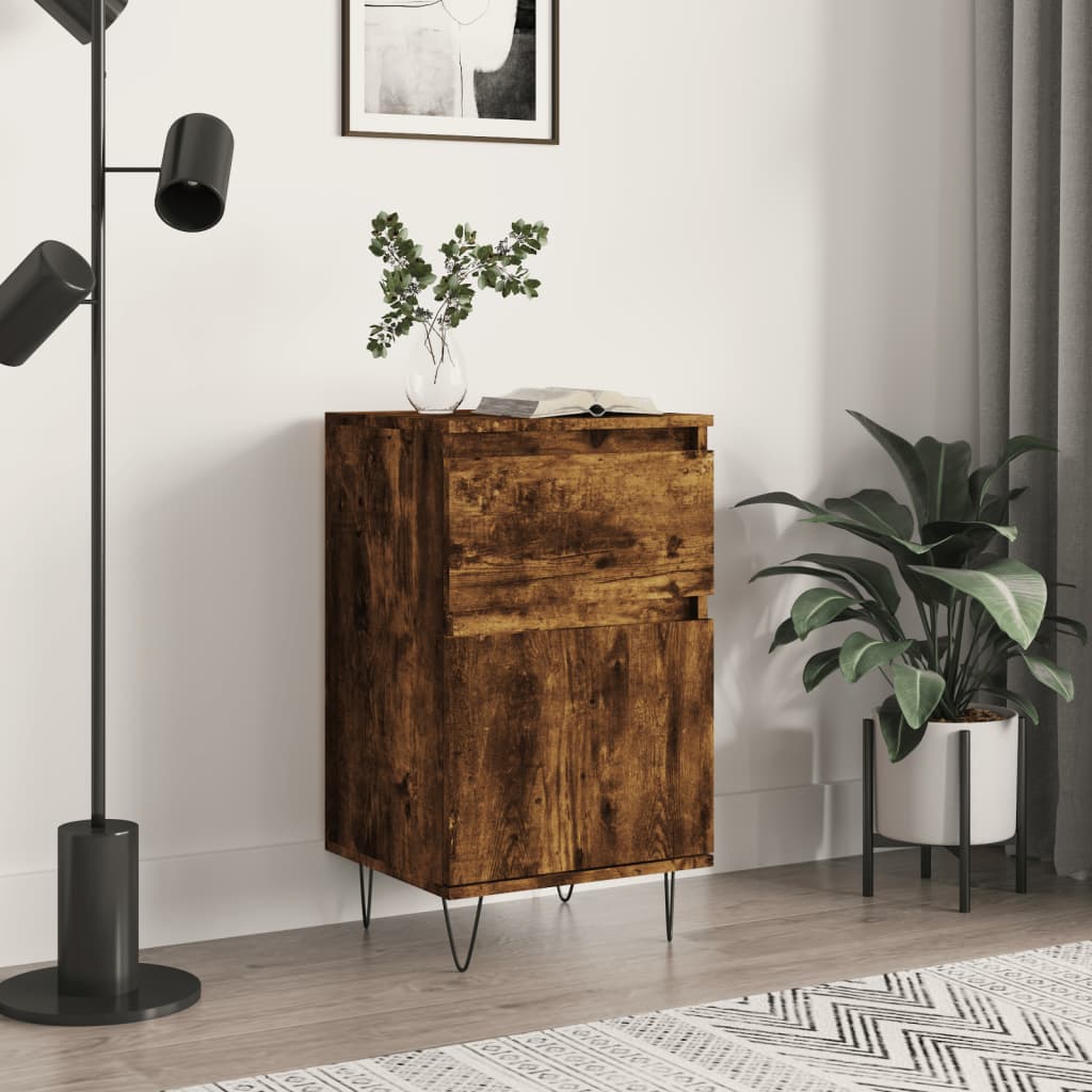 Credenza Rovere Fumo 40x35x70 cm in Legno Multistrato - homemem39