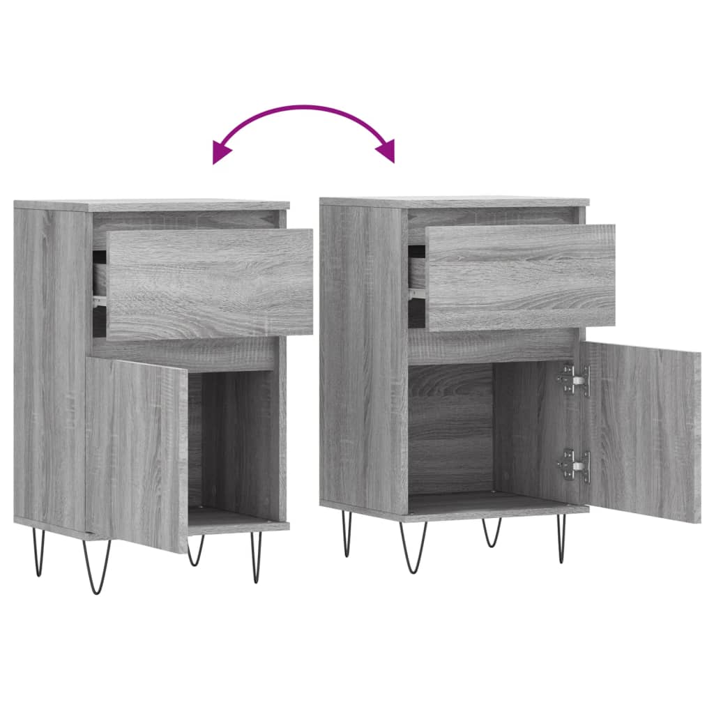Credenza Grigio Sonoma 40x35x70 cm in Legno Multistrato - homemem39