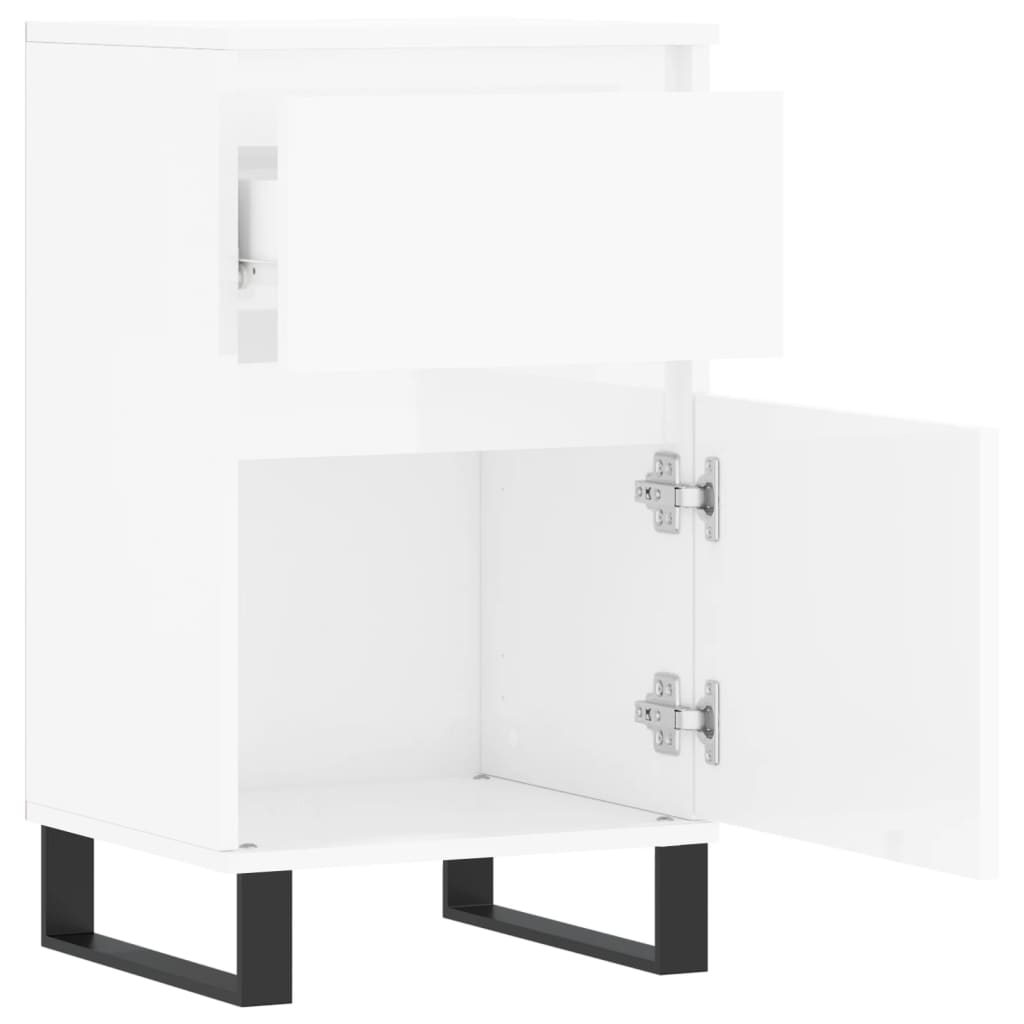 Credenze 2 pz Bianco Lucido 40x35x70 cm in Legno Multistrato - homemem39