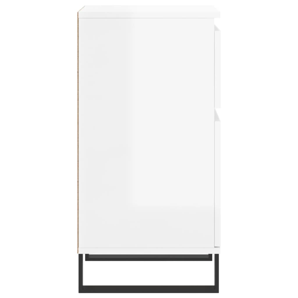 Credenze 2 pz Bianco Lucido 40x35x70 cm in Legno Multistrato - homemem39