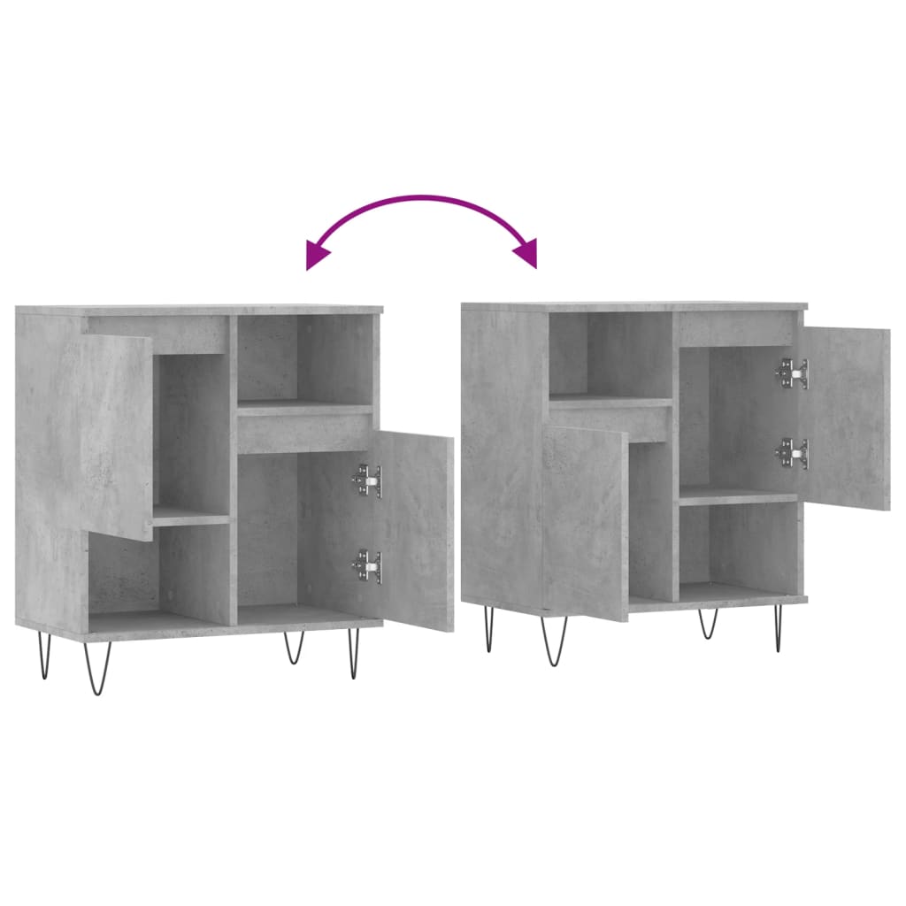 Credenza Grigio Cemento 60x35x70 cm in Legno Multistrato | homemem39