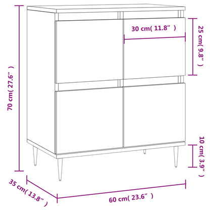 Credenza Rovere Sonoma 60x35x70 cm in Legno Multistrato
