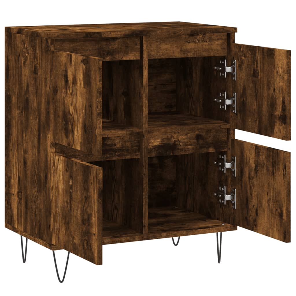 Credenza Rovere Fumo 60x35x70 cm in Legno Multistrato | homemem39