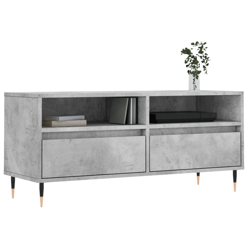 Mobile per TV Grigio Cemento 100x34,5x44,5 cm Legno Multistrato - homemem39