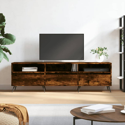 Mobile Porta TV Rovere Fumo 150x30x44,5 cm in Legno Multistrato - homemem39