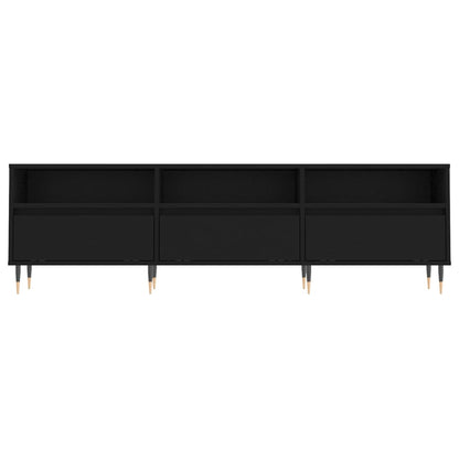 Mobile Porta TV Nero 150x30x44,5 cm in Legno Multistrato - homemem39