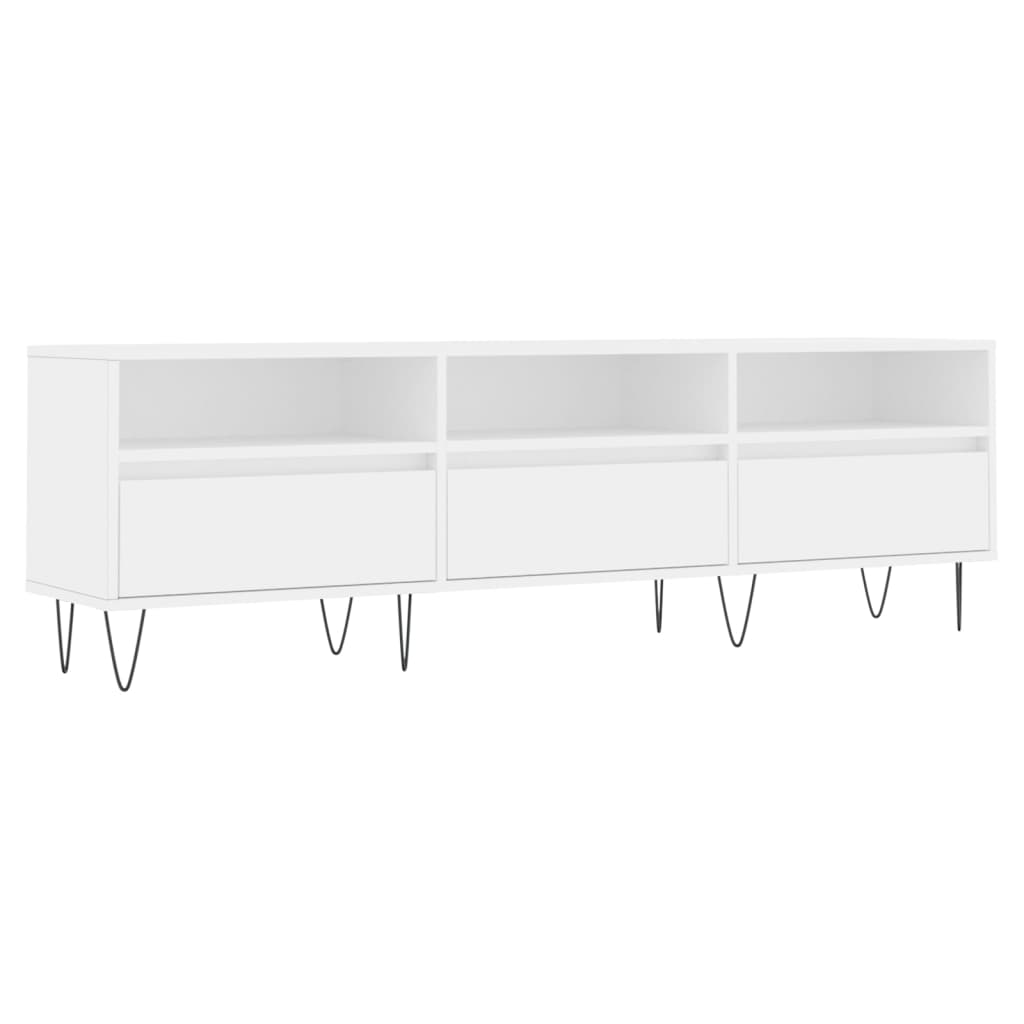 Mobile Porta TV Bianco 150x30x44,5 cm in Legno Multistrato - homemem39