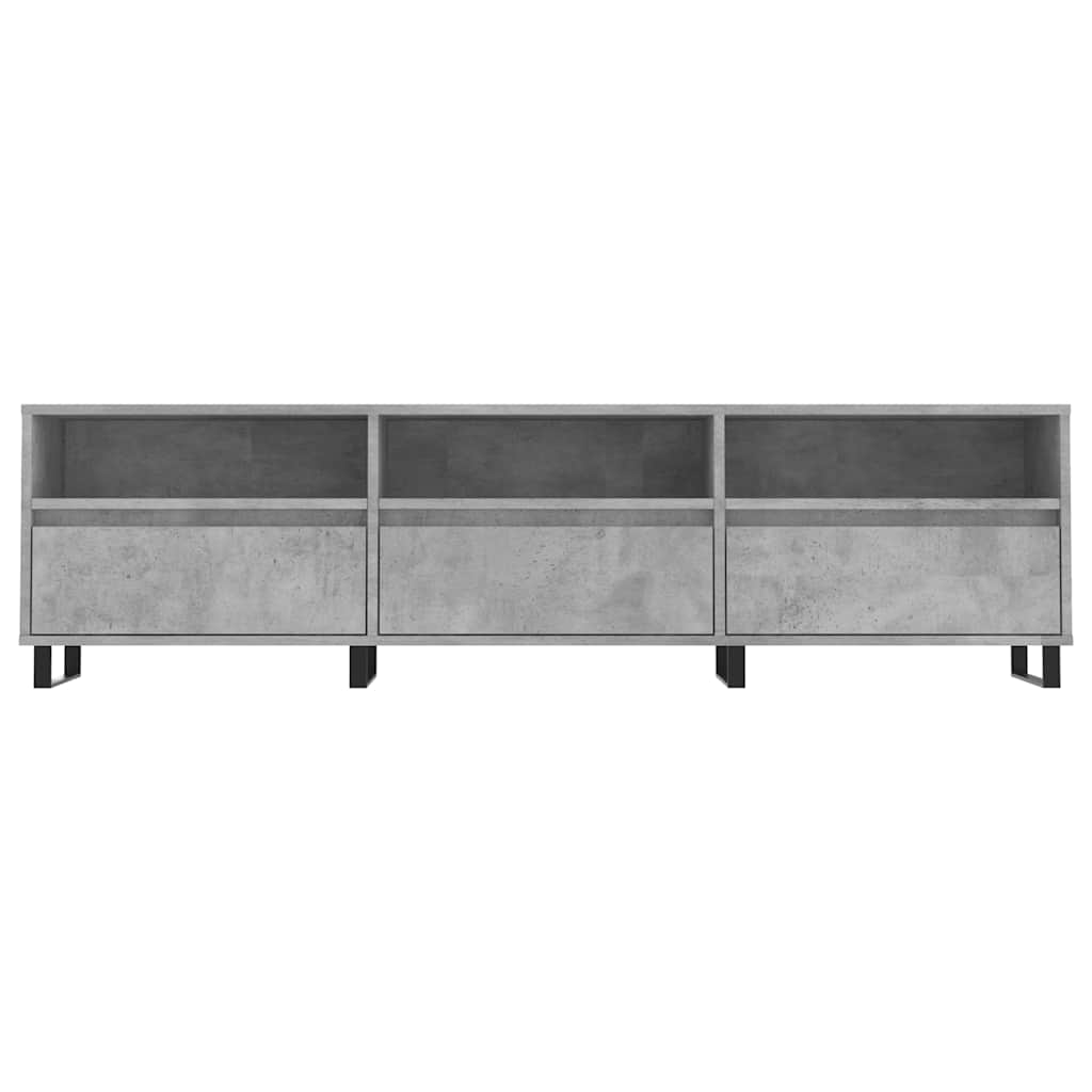 Mobile TV Grigio Cemento 150x30x44,5 cm Legno Multistrato - homemem39
