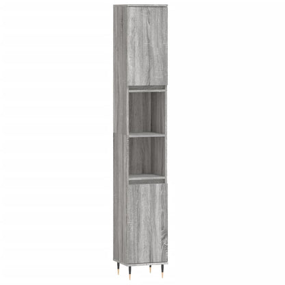 Armadietto Bagno Grigio Sonoma 30x30x190cm in Legno Multistrato | homemem39