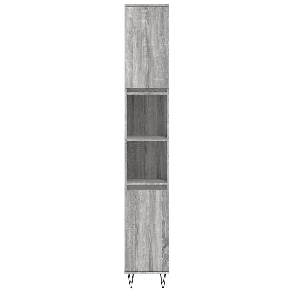 Armadietto Bagno Grigio Sonoma 30x30x190cm in Legno Multistrato | homemem39